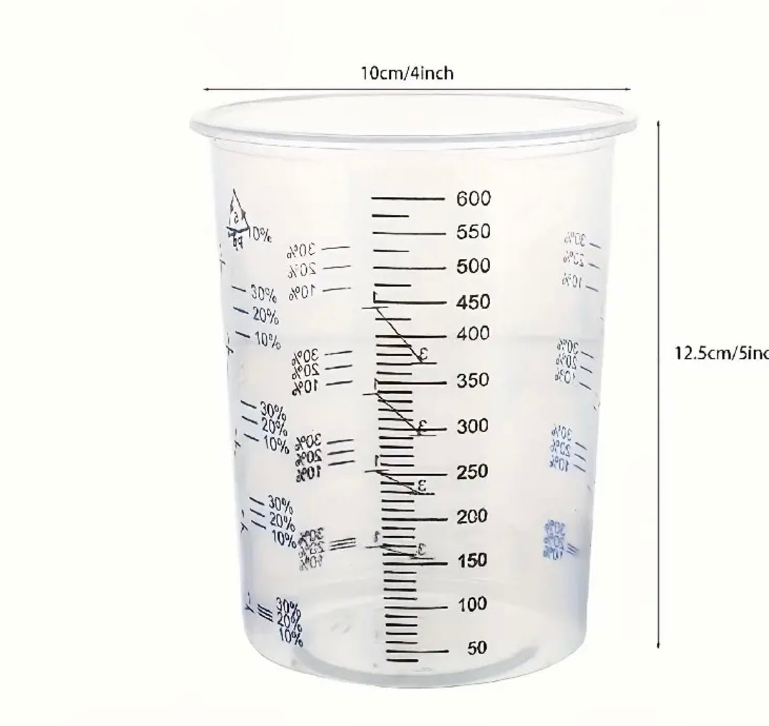 600ml paint mixing cups 5 pack
